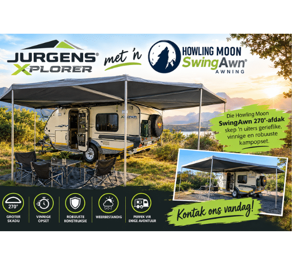 Howling Moon SwingAwn Awning on Jurgens Xplorer